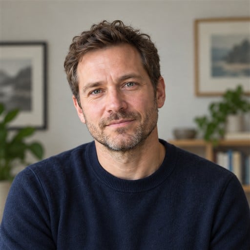 AI-generated portrait of Ellis Hart, a fictional Fake Not Fake editorial persona.